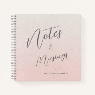 Cuaderno Gradiente Rosa Escritura Delicada Personalizada