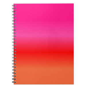 Cuaderno Gradiente rosa, rojo y Naranja