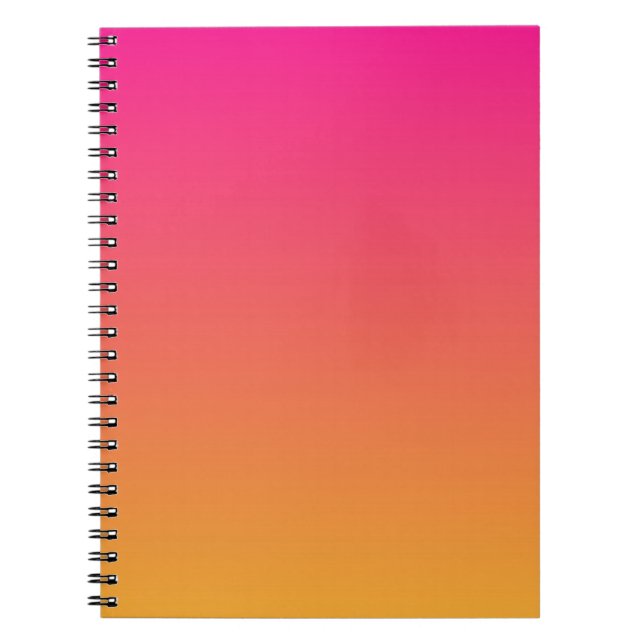 Cuaderno Gradiente rosa y naranja (Frente)