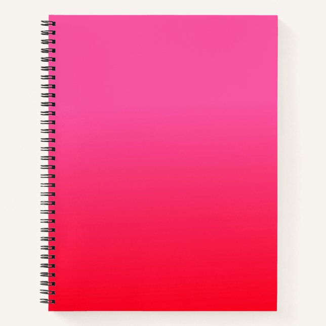 Cuaderno Gradiente rosa y rojo (Anverso)