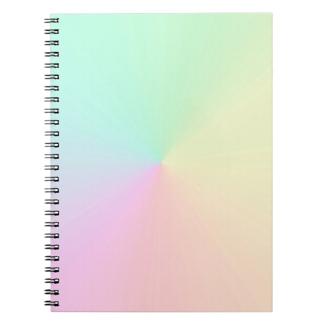 Cuaderno Gradiente silenciado Ombre Arcoiris Pastel Estétic (Frente)