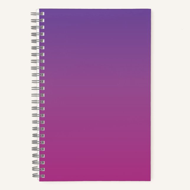 Cuaderno Gradiente vibrante de púrpura a rosa (Anverso)