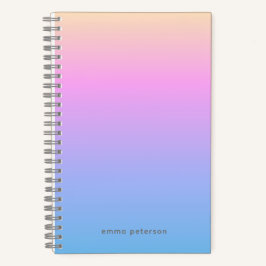 Cuaderno Gradiente y nombre de verano colorido