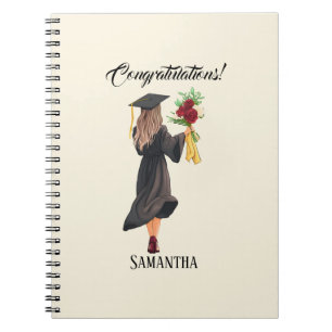 Cuaderno Graduación de acuarela personalizada