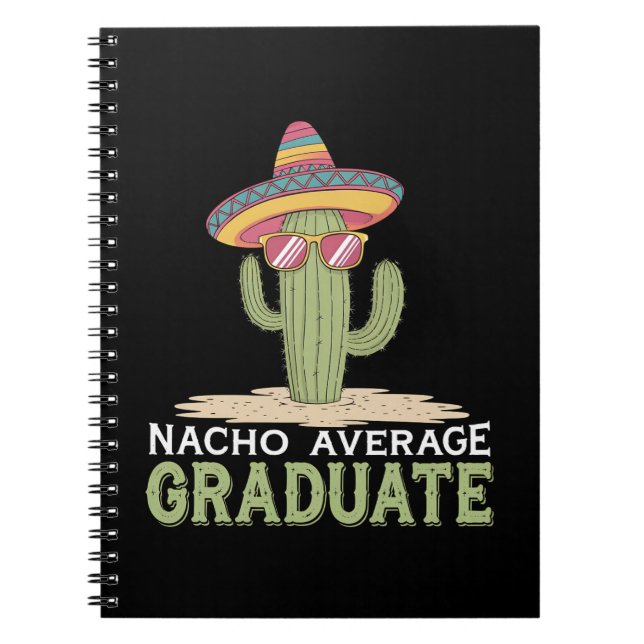 Cuaderno Graduación de Cactus de Graduado Promedio de Nacho (Frente)
