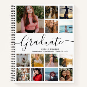 Cuaderno Graduación de Collage de fotos de grado