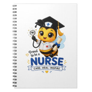 Cuaderno Graduación de Enfermera Abeja Kawaii Adorable 2026