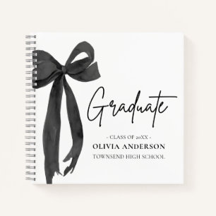 Cuaderno Graduación de Graduado de Coquette de Black Bow Mo