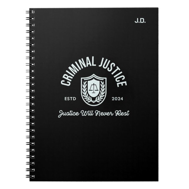 Cuaderno Graduación de la justicia penal 2024 "Personalizab (Frente)