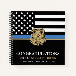 Cuaderno Graduación de la policía Bandera Azul Felicitacion