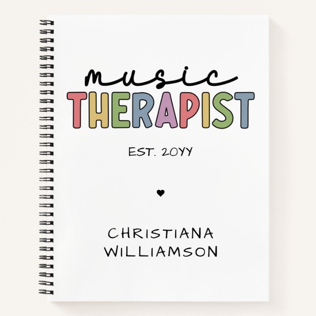 Cuaderno Graduación de Terapia Música Terapia Música person (Anverso)