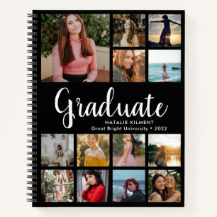 Cuaderno Graduación moderna de Collage de fotos de grado ne