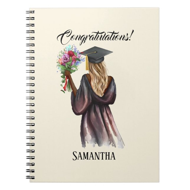 Cuaderno Graduación personalizada de acuarela (14) (Frente)