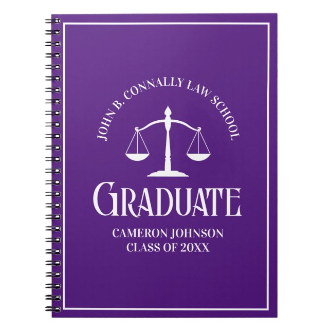 Cuaderno Graduación personalizada de graduados de la Escuel (Frente)