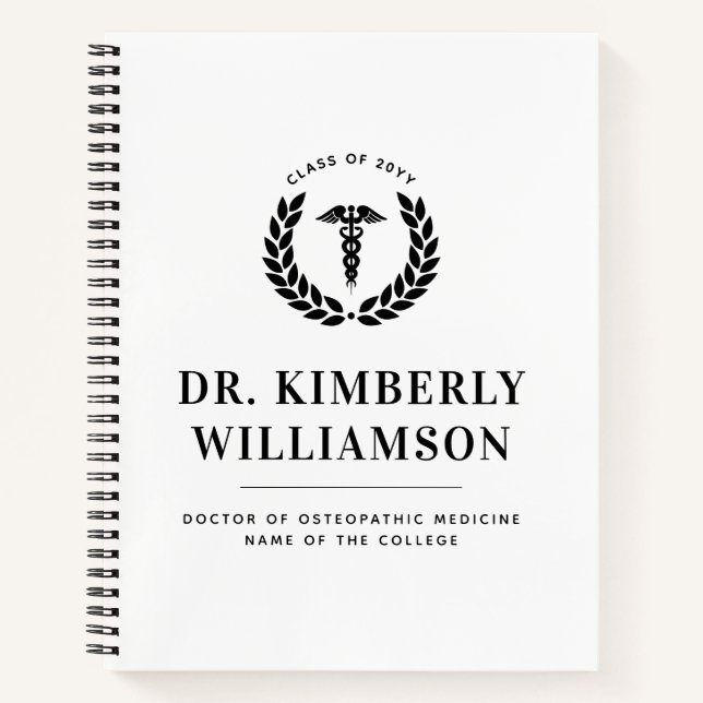 Cuaderno Graduación personalizada de la Escuela de Medicina (Anverso)