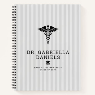 Cuaderno Graduación personalizada de médico de escuela de m