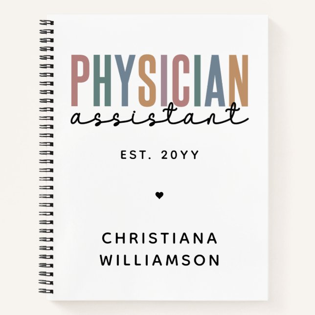 Cuaderno Graduación personalizada de un asistente de médico (Anverso)
