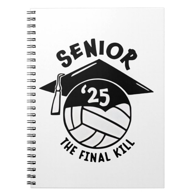 Cuaderno Graduación Senior 2025 del voleibol (Frente)