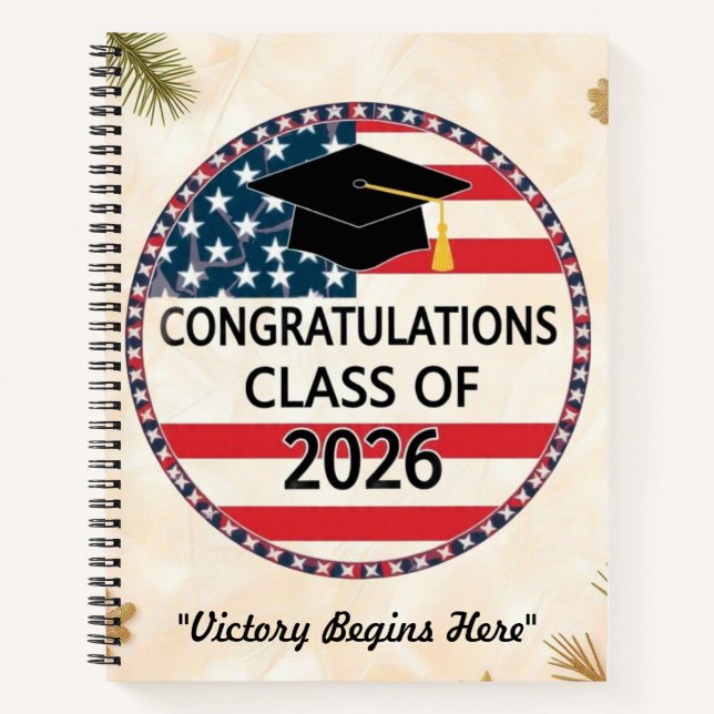 Cuaderno "Graduado Americano Orgulloso" (Anverso)