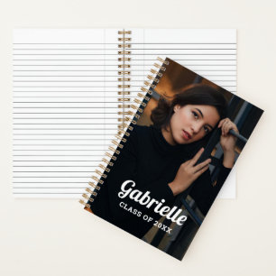 Cuaderno Graduado con Foto Personalizada en Letra Blanca