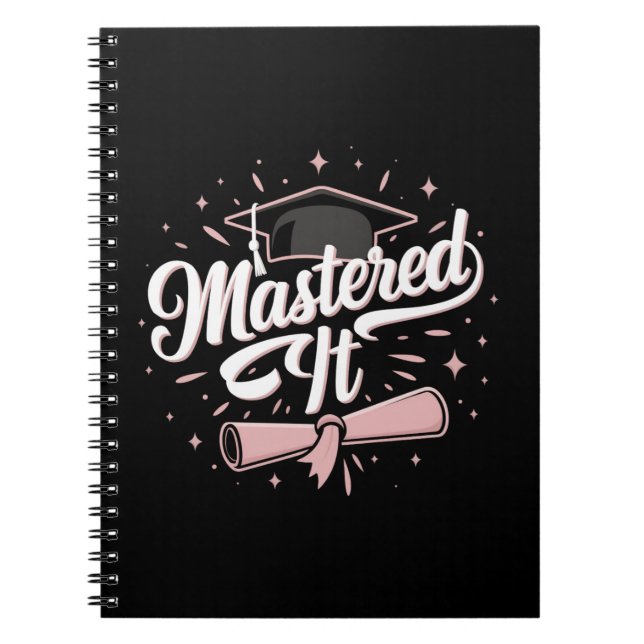Cuaderno Graduado con Máster Máster Titulado Graduación MBA (Frente)