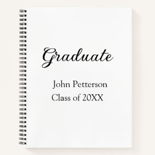 Cuaderno Graduado de 20XX graduación mínima simple