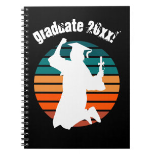 Cuaderno Graduado de Graduación Retro Saltando por Alegría 