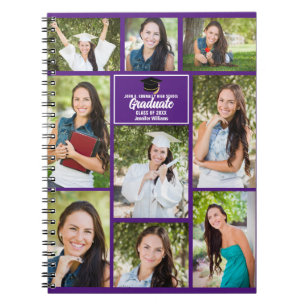 Cuaderno Graduado morado Collage de fotos 2023 Regalo de gr