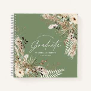 Cuaderno Graduado pampas eucalyptus sage elegante verde