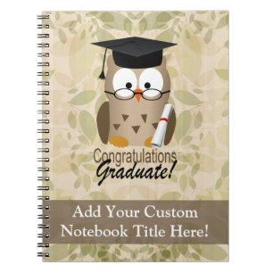 Cuaderno Graduado sabio lindo del búho