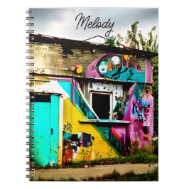 Cuaderno Graffiti colorido personalizado abandonado