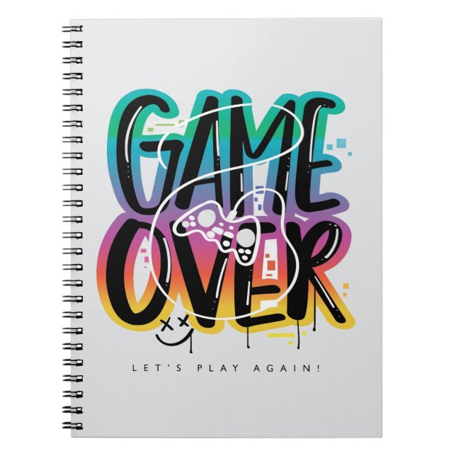 Cuaderno Graffiti de joystick de juego para gamers (Frente)