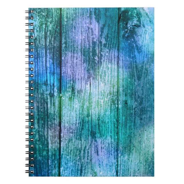 Cuaderno Graffiti de la cerca azul violeta azul turquesa (Frente)