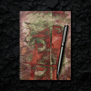 Cuaderno Graffiti pintado Grunge Otoño Resto Verde Rojo