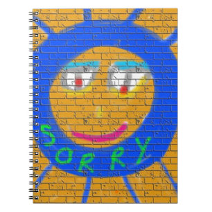 Cuaderno Graffiti, rostro triste del arte, tristeza arrepen