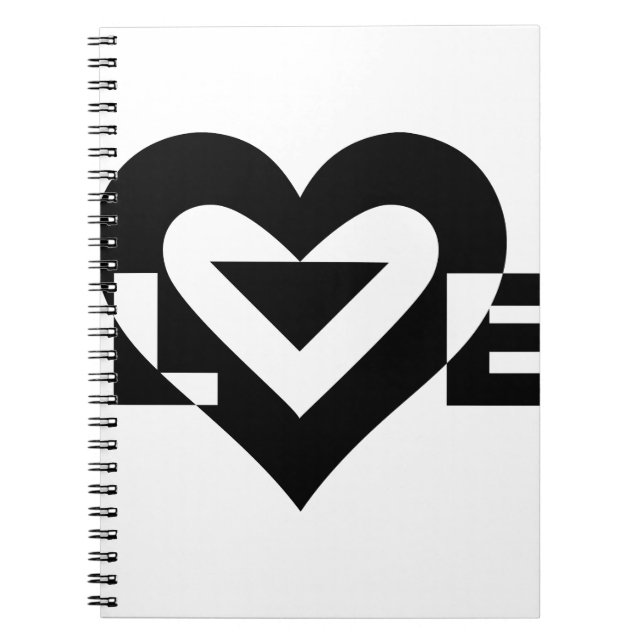 Cuaderno Gráfica de amor de Guay, negro (Frente)