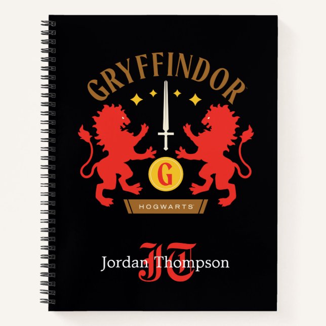 Cuaderno Gráfica de doble león de la casa GRYFFINDOR™ (Anverso)