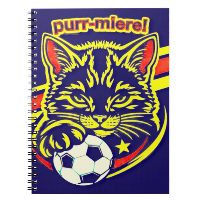 Cuaderno Gráfica de Gato Futbolista (Frente)