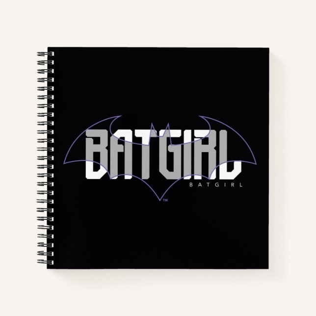 Cuaderno Gráfica de nombre de alta tecnología de Batgirl (Anverso)