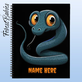 Cuaderno Gráfica de Personalizado animal de serpiente negra