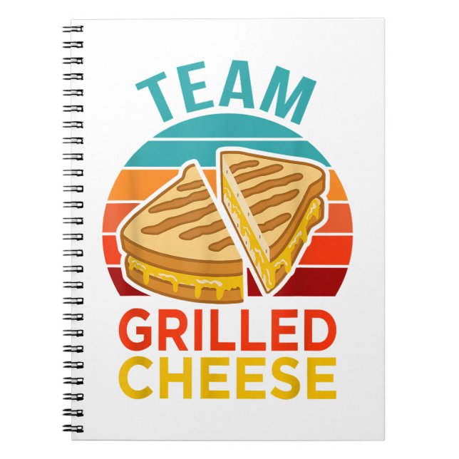 Cuaderno Gráfica de sándwich divertida de queso a la parril (Frente)
