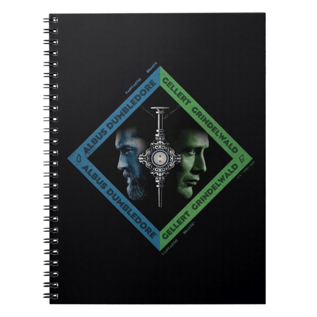 Cuaderno Gráfica de troto de sangre de dumbledore y grindle (Frente)
