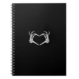 Cuaderno Gráfica del corazón de Skeleton Hands
