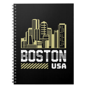 Cuaderno Gráfica del horizonte de Boston EE. UU. Ciudad u