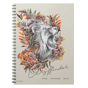 Cuaderno Gráfica floral HARRY POTTER™ GRYFFINDOR™