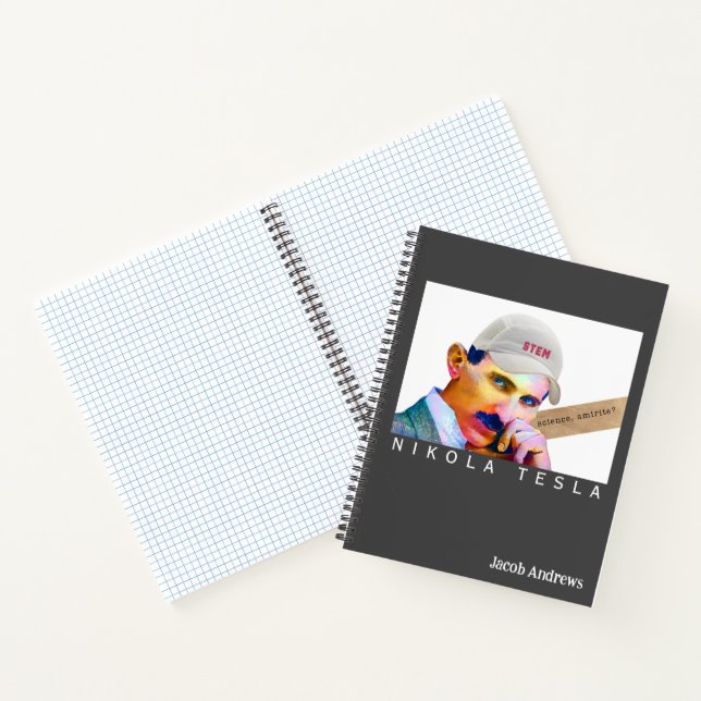 Cuaderno Gráfica personalizada de Tesla divertida (Interior)