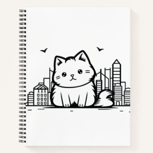 Cuaderno Gráfica vectorial cúrcuta de la mugre de la ciudad