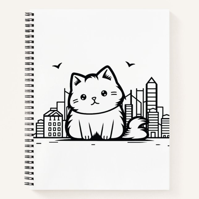 Cuaderno Gráfica vectorial cúrcuta de la mugre de la ciudad (Anverso)