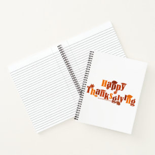 Cuaderno Gráfico brillante y festivo de Acción de Gracias d