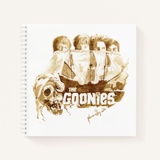 Cuaderno Gráfico de acuarela del barco pirata Goonies (Anverso)